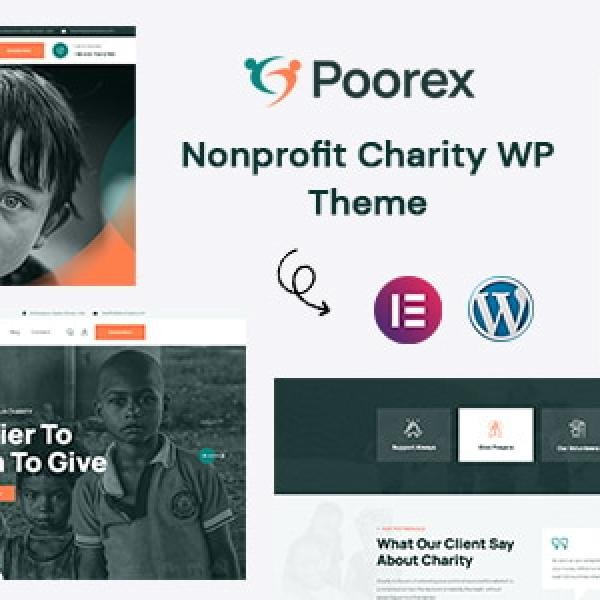 Poorex - Nonprofit Charity WordPress Theme